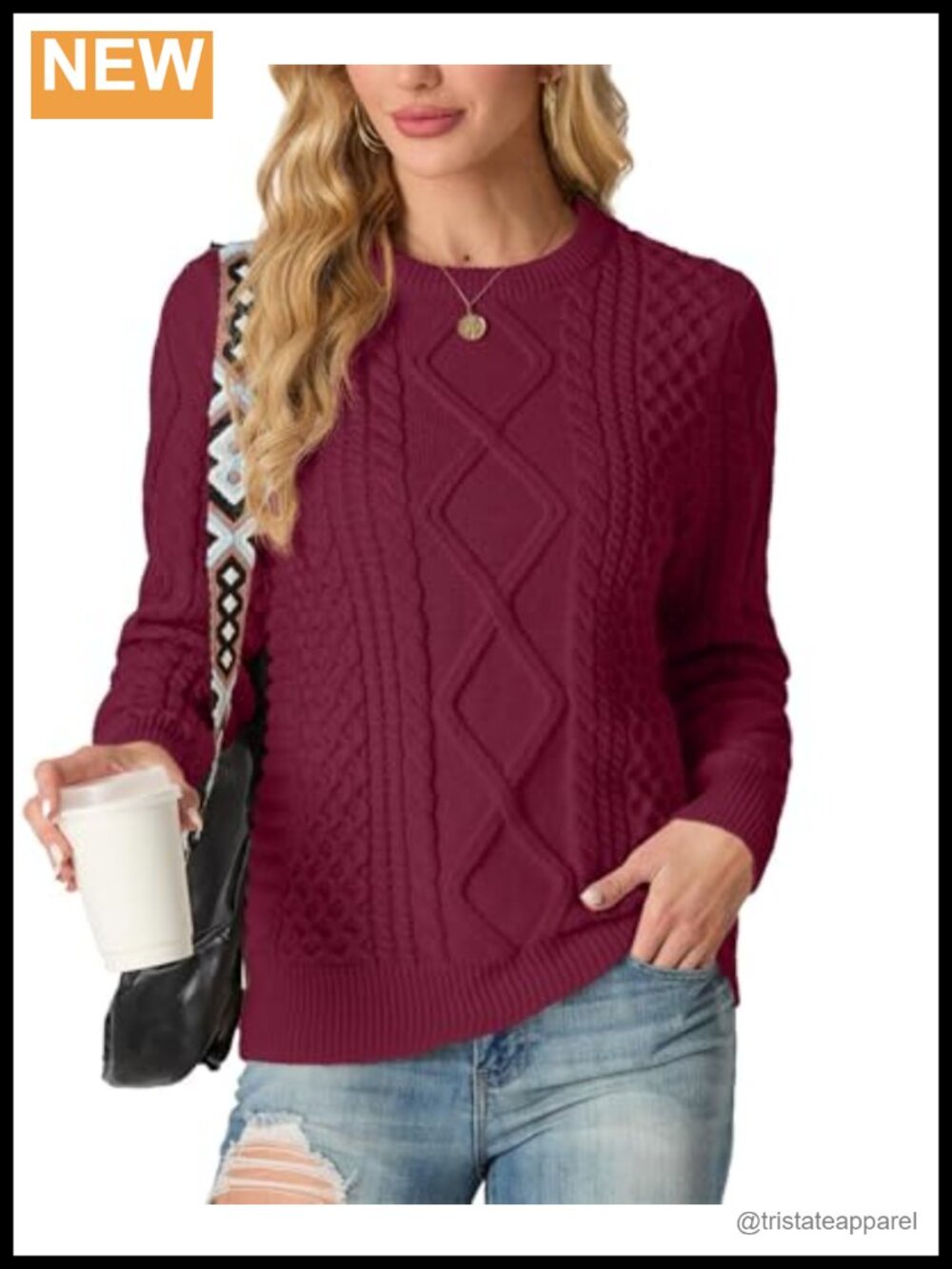 Women's Fall Winter Long Sleeve Casual Crew Neck Pullover Sweater